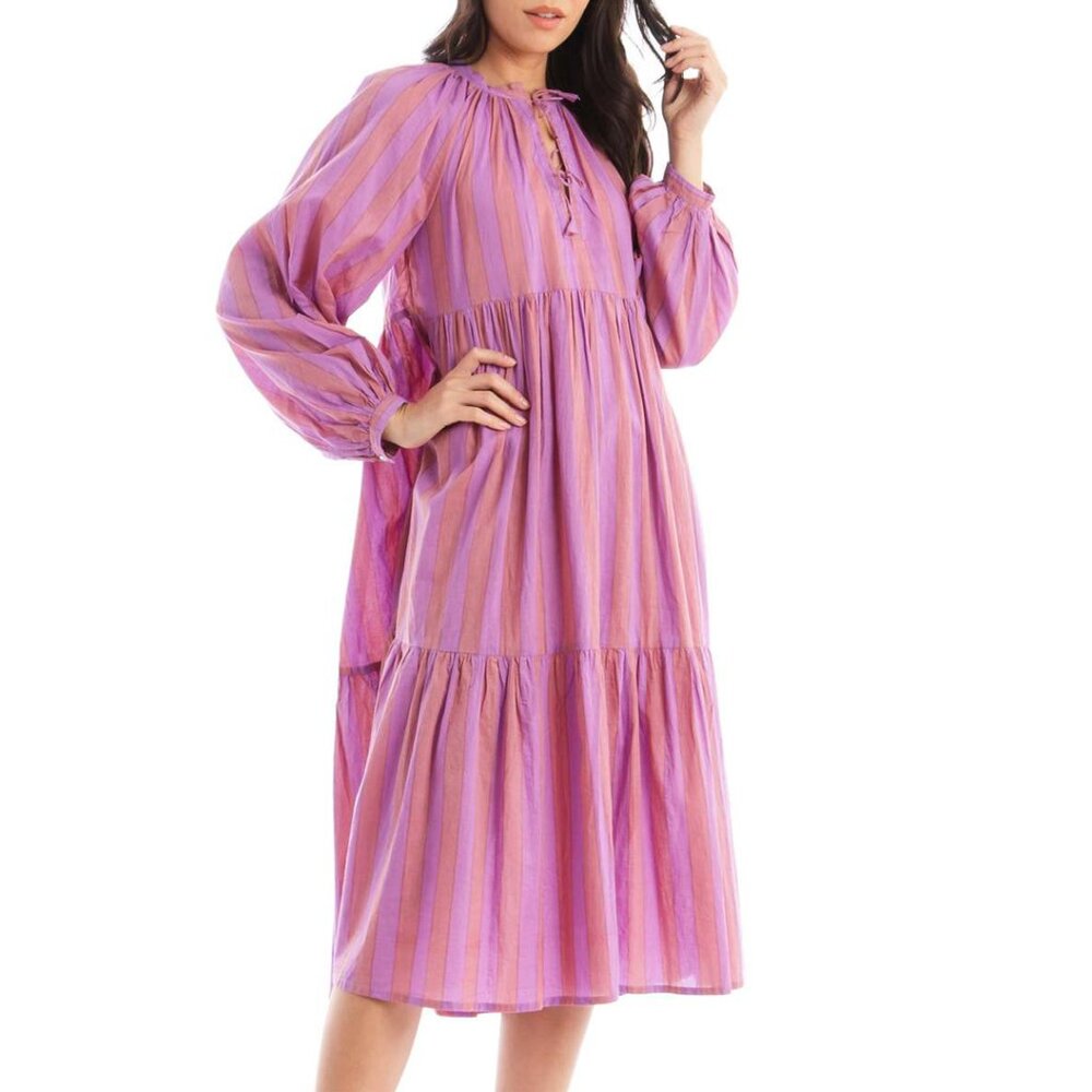 Matta Purple Stripe Jaya Riviera Maxi Dress in Lupine NWT XS